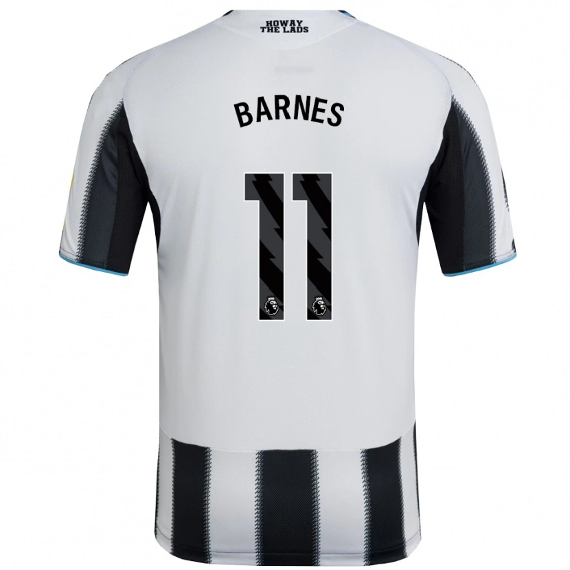 Danxen Mann Harvey Barnes #11 Svart Hvit Hjemmetrøye Drakt Trøye 2025/26 Skjorter T-Skjorte