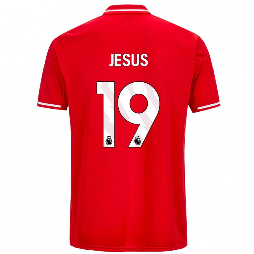 Danxen Mann Igor Jesus #19 Rød Hvit Hjemmetrøye Drakt Trøye 2025/26 Skjorter T-Skjorte