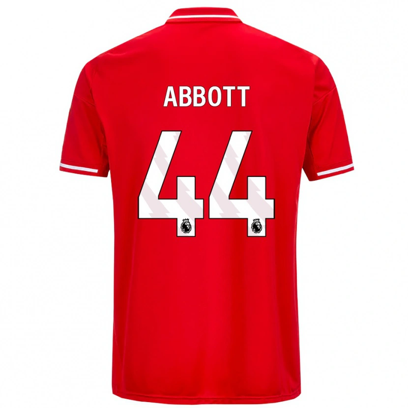 Danxen Mann Zach Abbott #44 Rød Hvit Hjemmetrøye Drakt Trøye 2025/26 Skjorter T-Skjorte