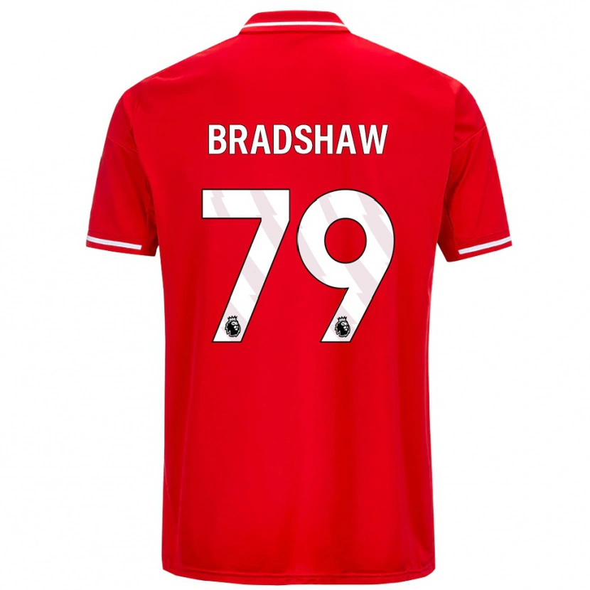 Danxen Mann Alfie Bradshaw #79 Rød Hvit Hjemmetrøye Drakt Trøye 2025/26 Skjorter T-Skjorte