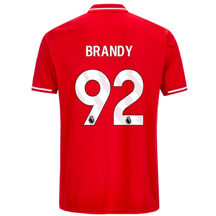 Danxen Mann Taeneal Brandy #92 Rød Hvit Hjemmetrøye Drakt Trøye 2025/26 Skjorter T-Skjorte