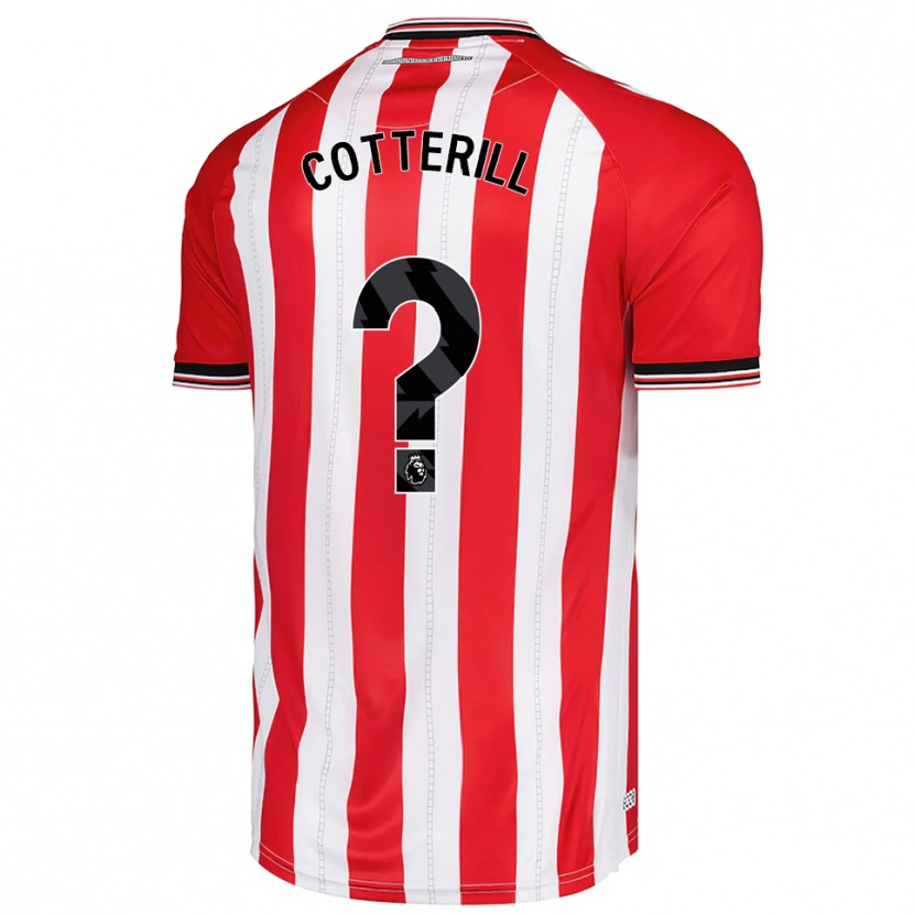 Danxen Mann Jamie Cotterill #0 Rød Hvit Hjemmetrøye Drakt Trøye 2025/26 Skjorter T-Skjorte