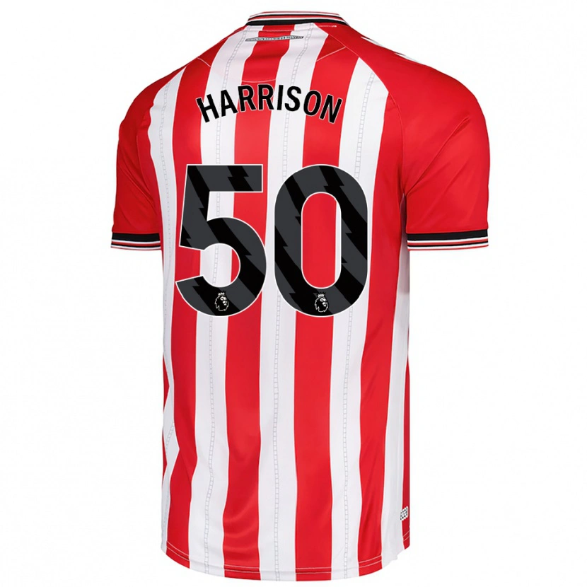 Danxen Mann Harrison Jones #50 Rød Hvit Hjemmetrøye Drakt Trøye 2025/26 Skjorter T-Skjorte