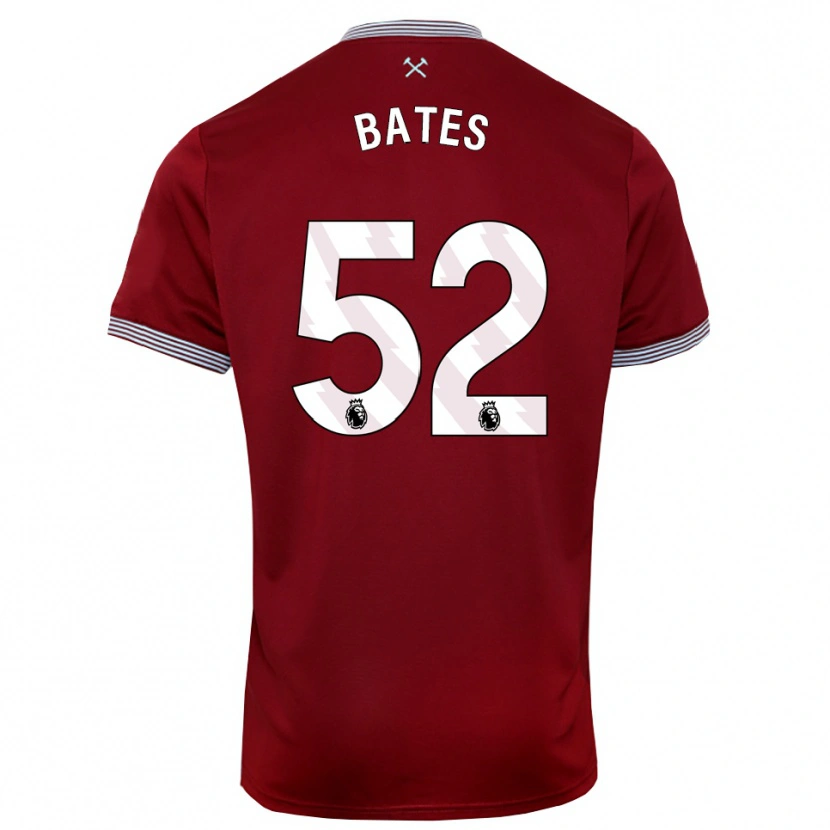 Danxen Mann Billy Bates #52 Burgunder Hvit Hjemmetrøye Drakt Trøye 2025/26 Skjorter T-Skjorte