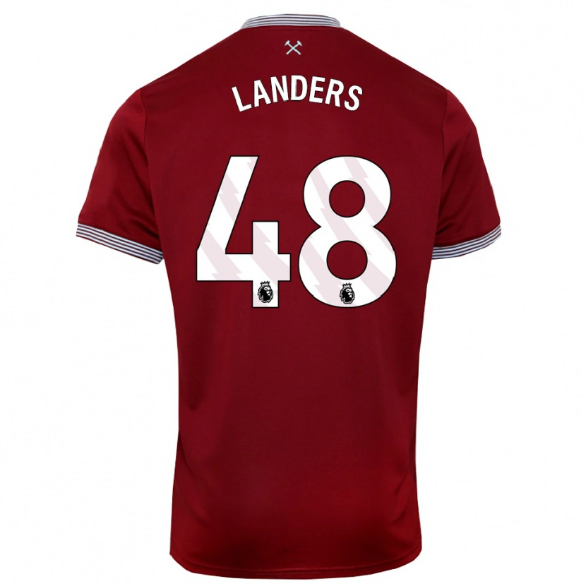 Danxen Mann Josh Landers #48 Burgunder Hvit Hjemmetrøye Drakt Trøye 2025/26 Skjorter T-Skjorte
