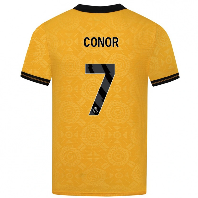 Danxen Mann Conor Mcleod #7 Gul Svart Hjemmetrøye Drakt Trøye 2025/26 Skjorter T-Skjorte