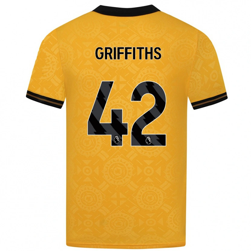 Danxen Mann Harvey Griffiths #42 Gul Svart Hjemmetrøye Drakt Trøye 2025/26 Skjorter T-Skjorte