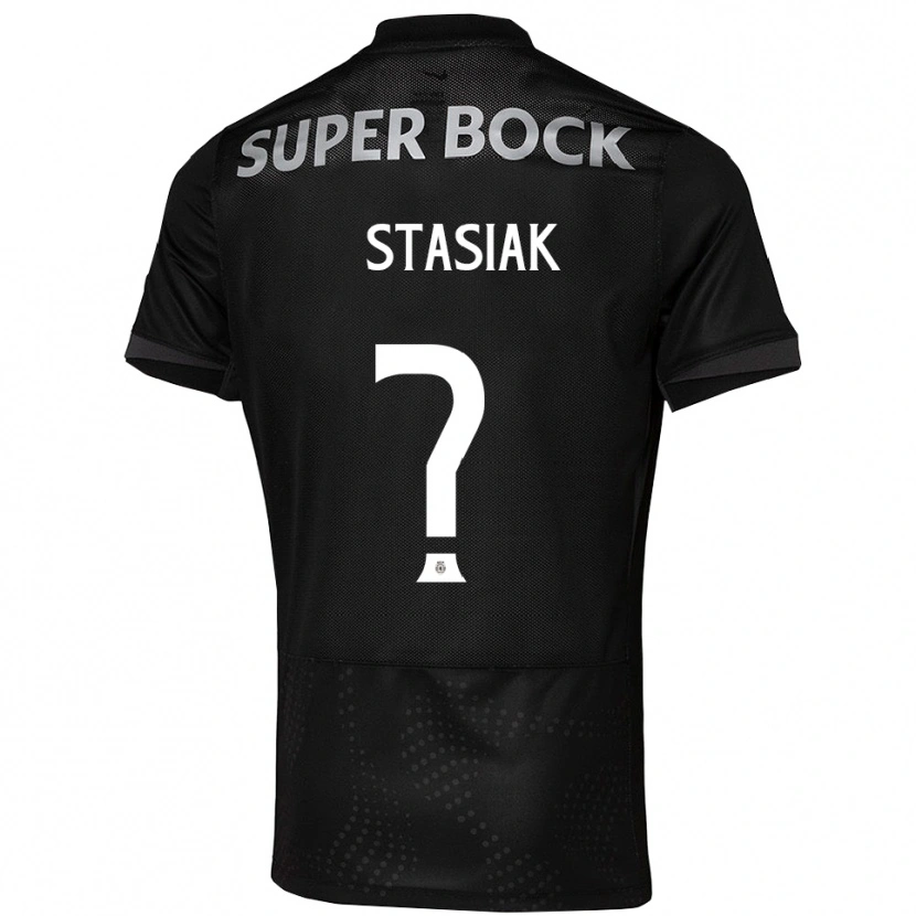 Danxen Mann Jakub Stasiak #0 Svart Hvit Bortetrøye Drakt Trøye 2025/26 Skjorter T-Skjorte