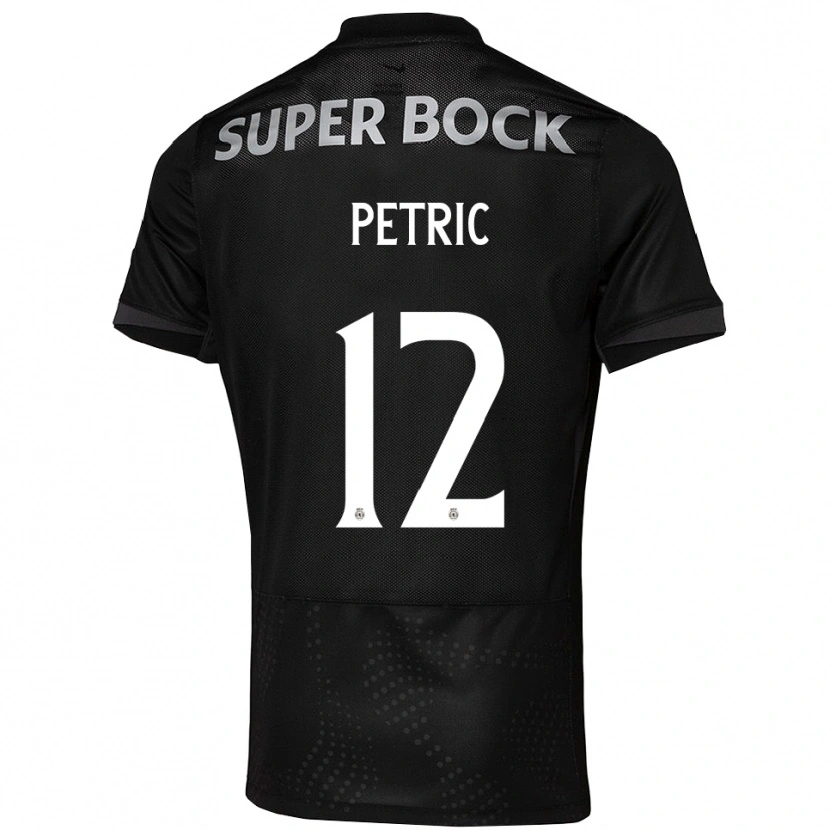 Danxen Mann Luka Petric #12 Svart Hvit Bortetrøye Drakt Trøye 2025/26 Skjorter T-Skjorte