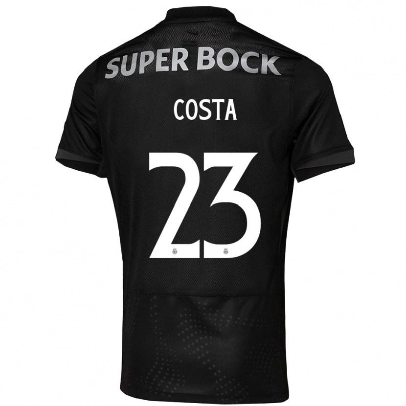 Danxen Mann Manuel Costa #23 Svart Hvit Bortetrøye Drakt Trøye 2025/26 Skjorter T-Skjorte