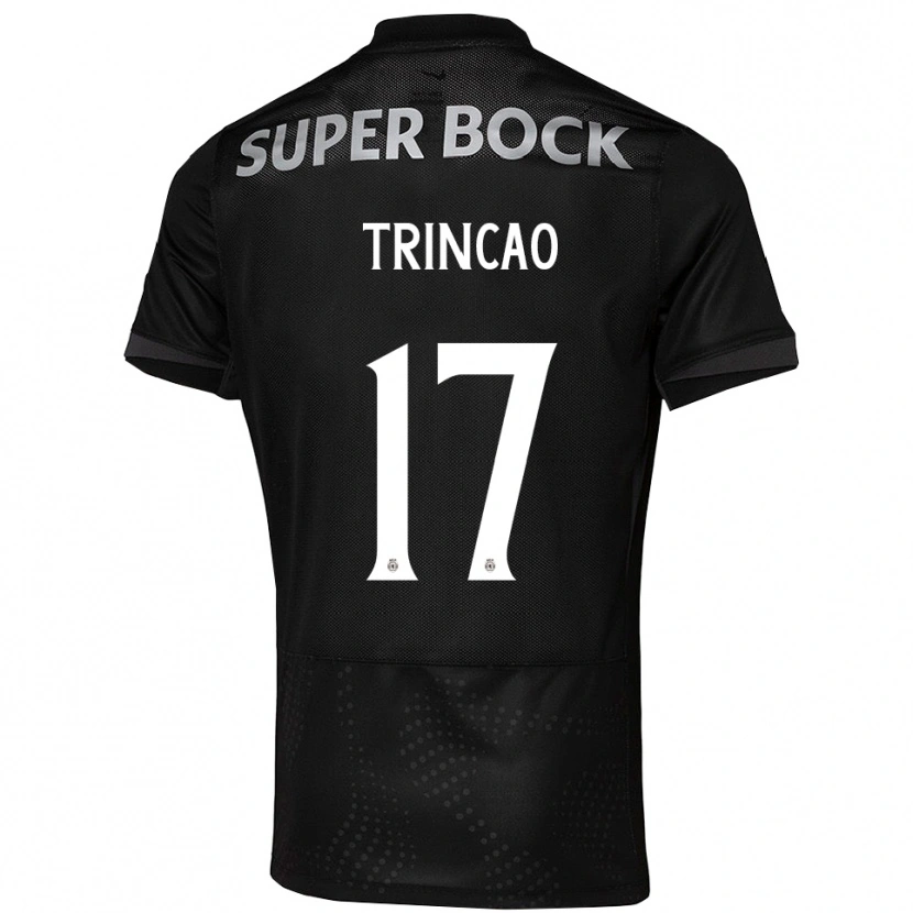 Danxen Mann Francisco Trincão #17 Svart Hvit Bortetrøye Drakt Trøye 2025/26 Skjorter T-Skjorte