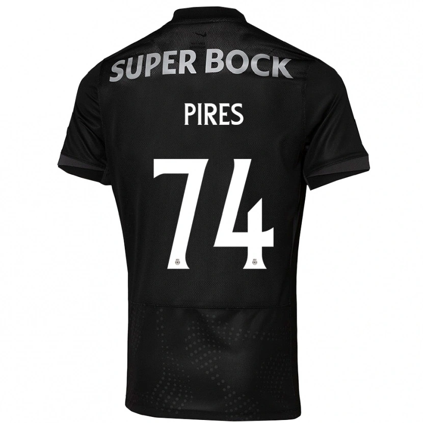 Danxen Mann Guilherme Pires #74 Svart Hvit Bortetrøye Drakt Trøye 2025/26 Skjorter T-Skjorte