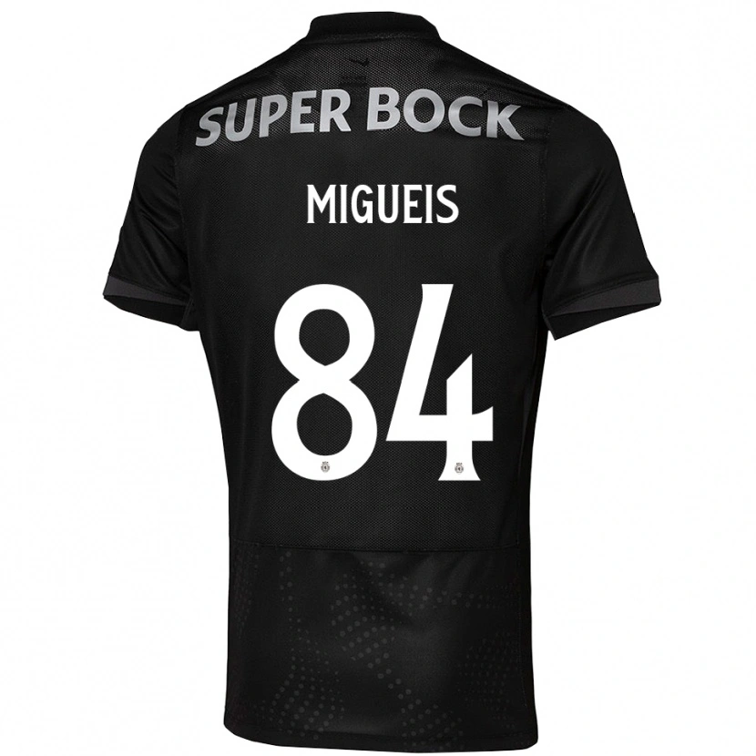 Danxen Mann Pedro Miguéis #84 Svart Hvit Bortetrøye Drakt Trøye 2025/26 Skjorter T-Skjorte