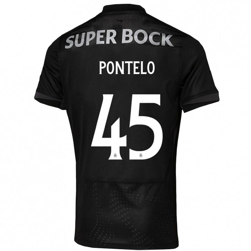 Danxen Mann Rafael Pontelo #45 Svart Hvit Bortetrøye Drakt Trøye 2025/26 Skjorter T-Skjorte