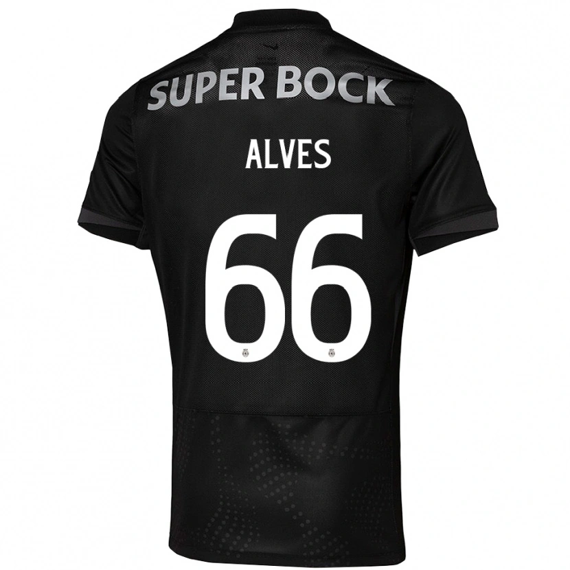 Danxen Mann Miguel Alves #66 Svart Hvit Bortetrøye Drakt Trøye 2025/26 Skjorter T-Skjorte