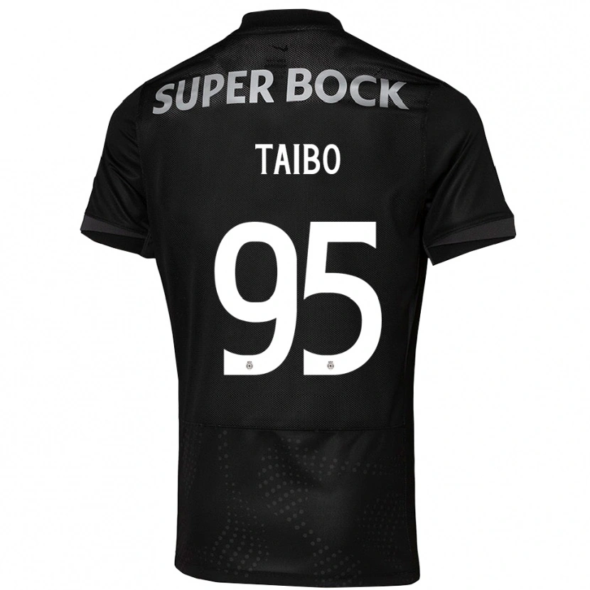 Danxen Mann Lucas Taibo #95 Svart Hvit Bortetrøye Drakt Trøye 2025/26 Skjorter T-Skjorte