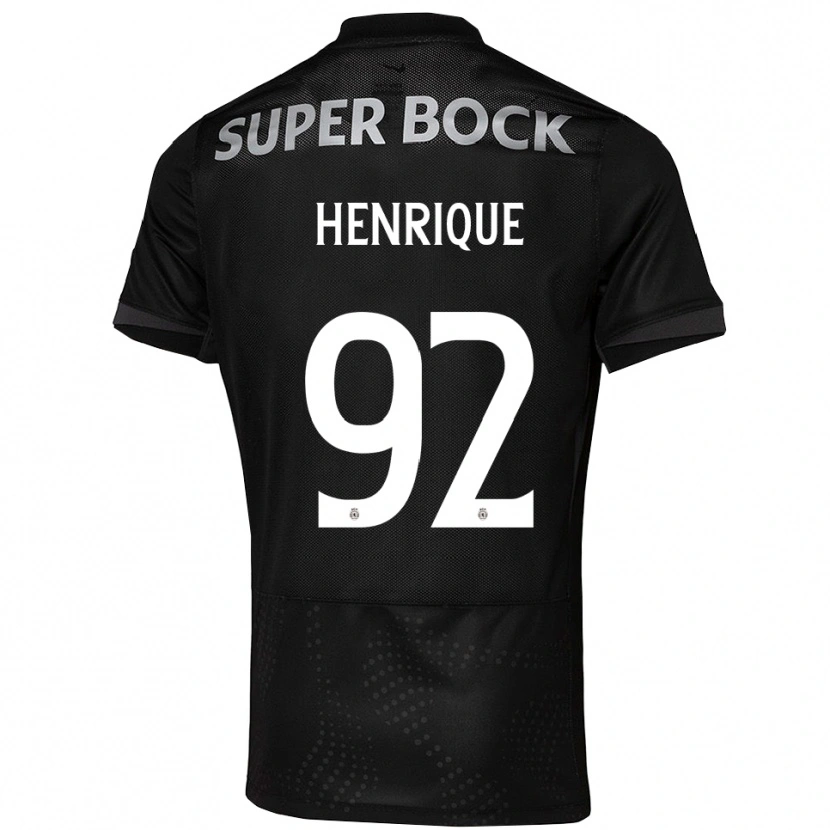 Danxen Mann Eduardo Henrique #92 Svart Hvit Bortetrøye Drakt Trøye 2025/26 Skjorter T-Skjorte