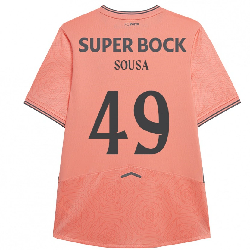 Danxen Mann Gonçalo Sousa #49 Rosa Marineblå Bortetrøye Drakt Trøye 2025/26 Skjorter T-Skjorte
