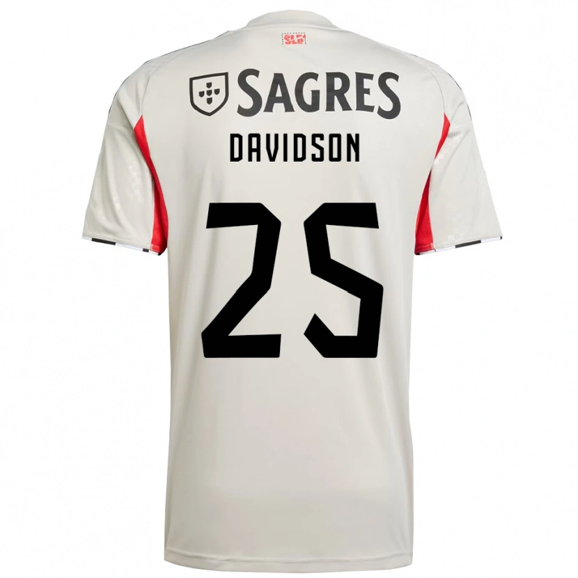 Danxen Mann Chandra Davidson #25 Off White Rød Bortetrøye Drakt Trøye 2025/26 Skjorter T-Skjorte