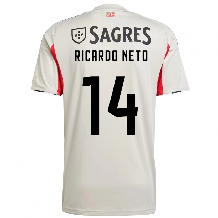 Danxen Mann Ricardo Neto #14 Off White Rød Bortetrøye Drakt Trøye 2025/26 Skjorter T-Skjorte