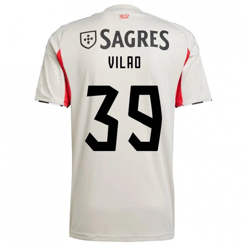 Danxen Mann Carolina Vilao #39 Off White Rød Bortetrøye Drakt Trøye 2025/26 Skjorter T-Skjorte