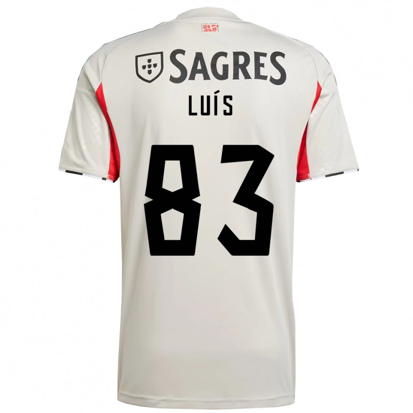 Danxen Mann Rafael Luís #83 Off White Rød Bortetrøye Drakt Trøye 2025/26 Skjorter T-Skjorte