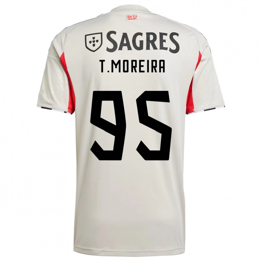 Danxen Mann Tomás Moreira #95 Off White Rød Bortetrøye Drakt Trøye 2025/26 Skjorter T-Skjorte