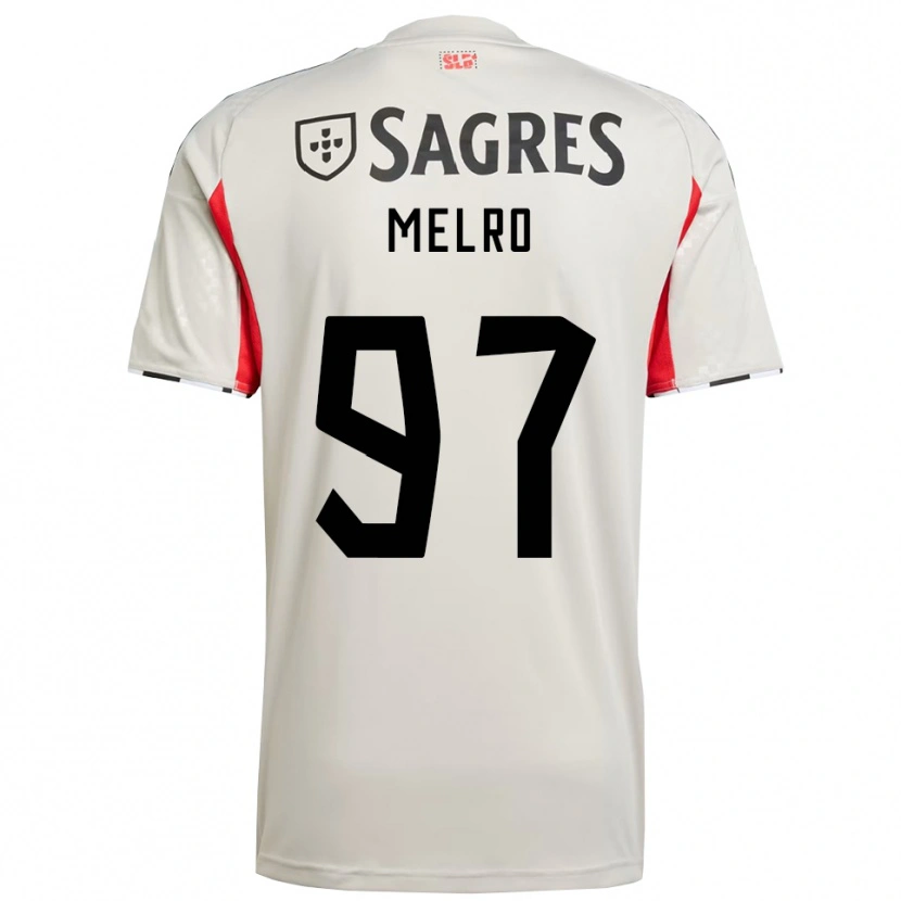 Danxen Mann José Melro #97 Off White Rød Bortetrøye Drakt Trøye 2025/26 Skjorter T-Skjorte