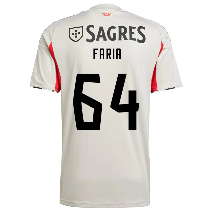 Danxen Mann Hugo Faria #64 Off White Rød Bortetrøye Drakt Trøye 2025/26 Skjorter T-Skjorte