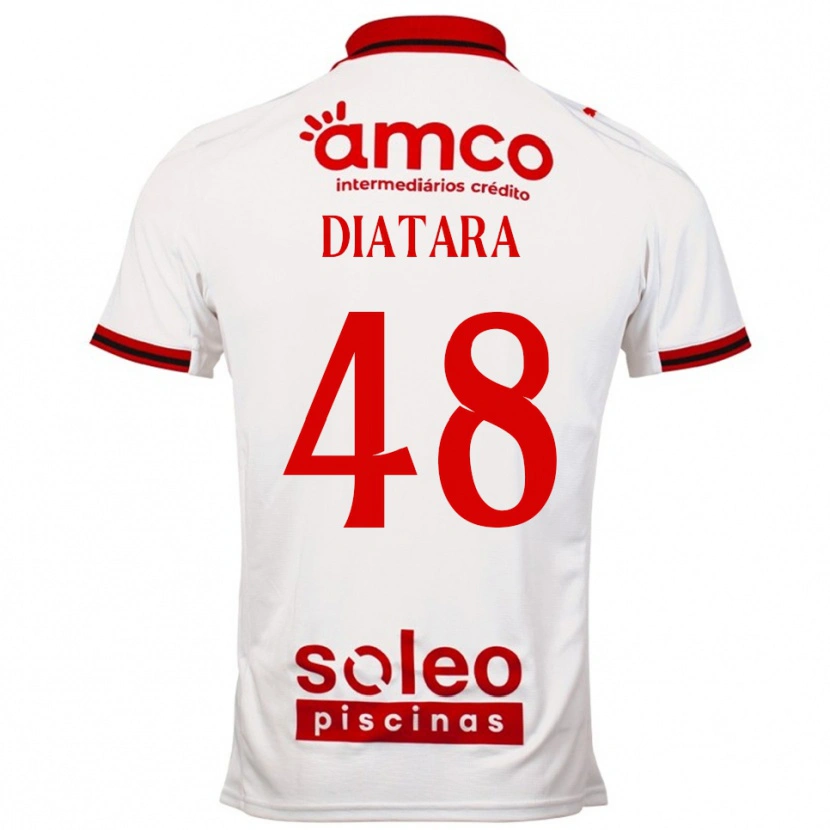 Danxen Mann Samba Diatara #48 Hvit Rød Bortetrøye Drakt Trøye 2025/26 Skjorter T-Skjorte
