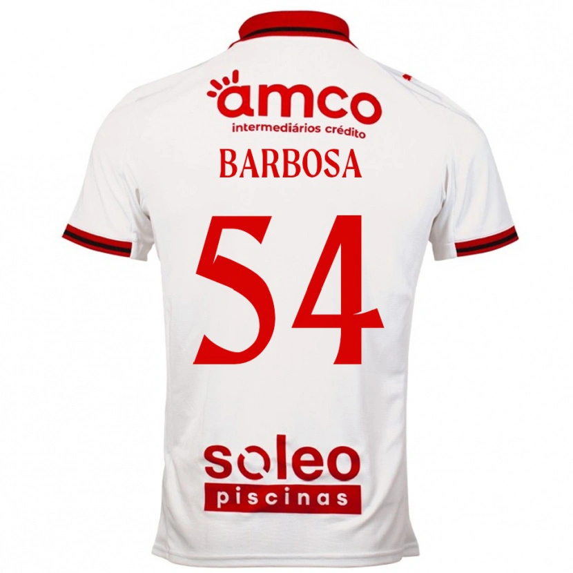 Danxen Mann Gui Barbosa #54 Hvit Rød Bortetrøye Drakt Trøye 2025/26 Skjorter T-Skjorte