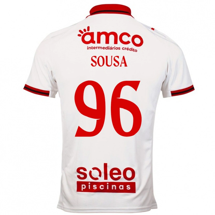 Danxen Mann Afonso Sousa #96 Hvit Rød Bortetrøye Drakt Trøye 2025/26 Skjorter T-Skjorte