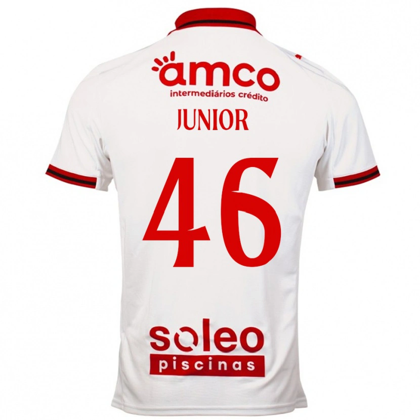 Danxen Mann Mário Junior #46 Hvit Rød Bortetrøye Drakt Trøye 2025/26 Skjorter T-Skjorte