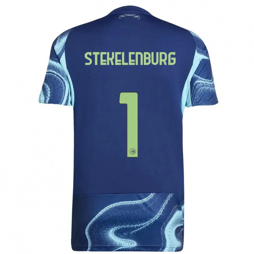 Danxen Mann Maarten Stekelenburg #1 Marineblå Himmelsblå Bortetrøye Drakt Trøye 2025/26 Skjorter T-Skjorte