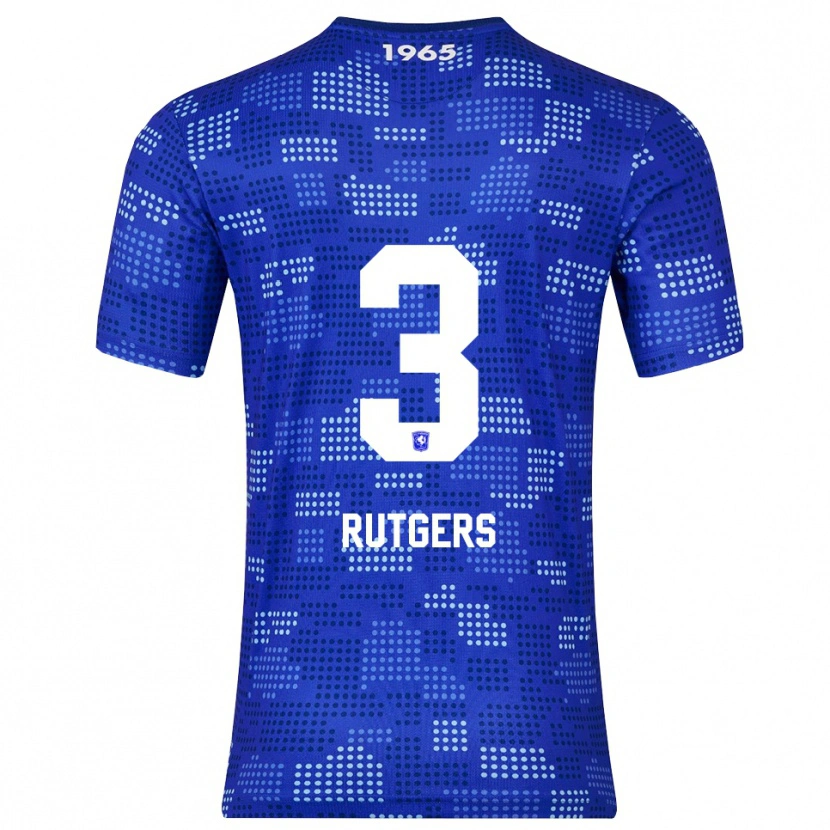 Danxen Mann Sil Rutgers #3 Blå Himmelsblå Bortetrøye Drakt Trøye 2025/26 Skjorter T-Skjorte