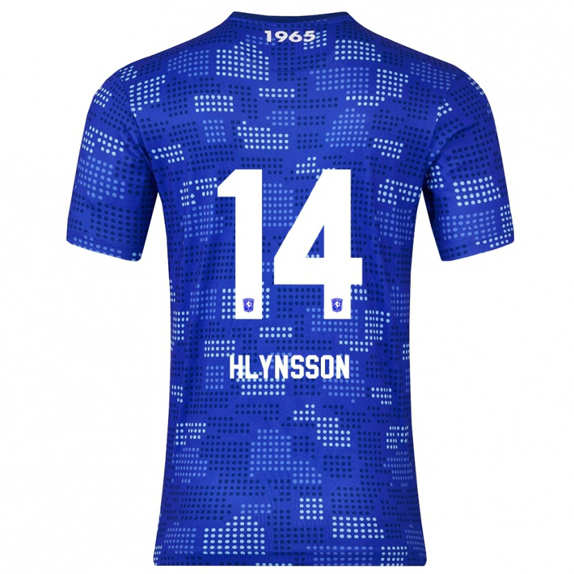 Danxen Mann Kristian Hlynsson #14 Blå Himmelsblå Bortetrøye Drakt Trøye 2025/26 Skjorter T-Skjorte