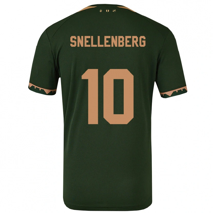 Danxen Mann Maxime Snellenberg #10 Grønn Gull Bortetrøye Drakt Trøye 2025/26 Skjorter T-Skjorte