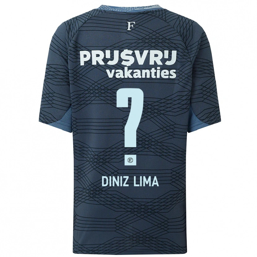 Danxen Mann Lucas Diniz Lima #0 Svart Grå Bortetrøye Drakt Trøye 2025/26 Skjorter T-Skjorte