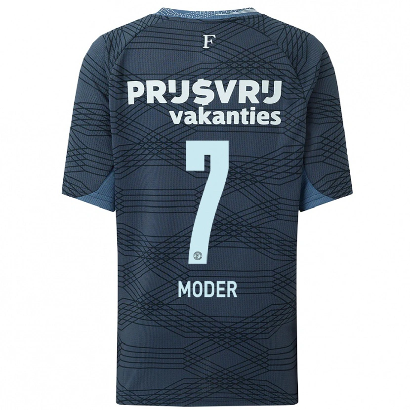 Danxen Mann Jakub Moder #7 Svart Grå Bortetrøye Drakt Trøye 2025/26 Skjorter T-Skjorte
