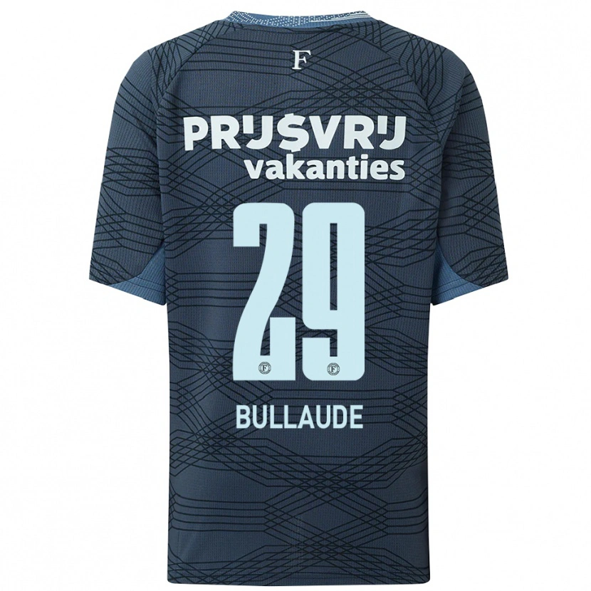 Danxen Mann Ezequiel Bullaude #29 Svart Grå Bortetrøye Drakt Trøye 2025/26 Skjorter T-Skjorte
