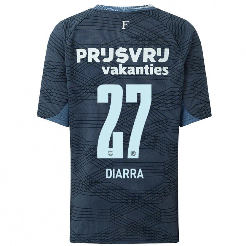 Danxen Mann Gaoussou Diarra #27 Svart Grå Bortetrøye Drakt Trøye 2025/26 Skjorter T-Skjorte