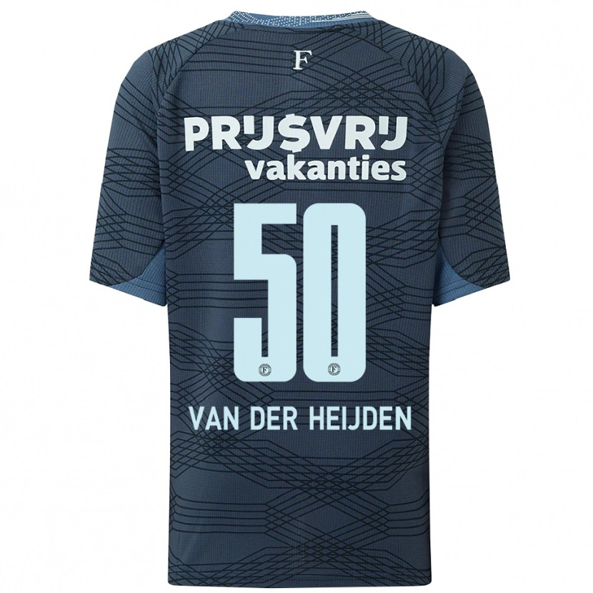 Danxen Mann Delano Van Der Heijden #50 Svart Grå Bortetrøye Drakt Trøye 2025/26 Skjorter T-Skjorte