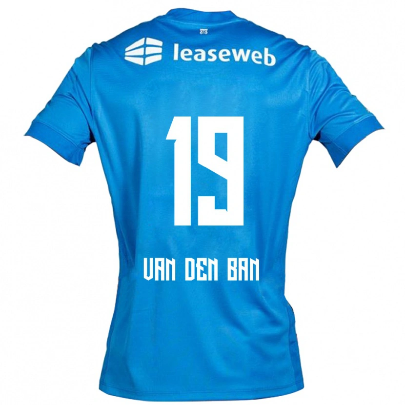 Danxen Mann Yoël Van Den Ban #19 Blå Hvit Bortetrøye Drakt Trøye 2025/26 Skjorter T-Skjorte