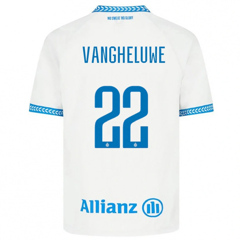 Danxen Mann Jody Vangheluwe #22 Blå Hvit Bortetrøye Drakt Trøye 2025/26 Skjorter T-Skjorte