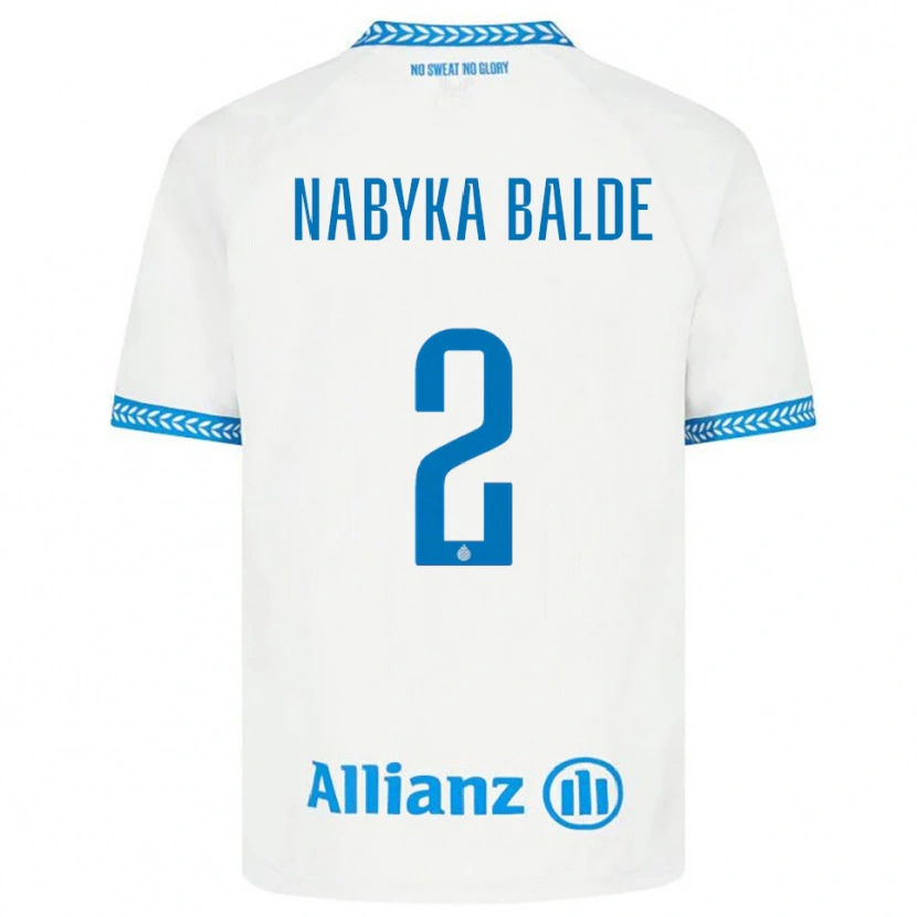 Danxen Mann Mamadou Balde #2 Blå Hvit Bortetrøye Drakt Trøye 2025/26 Skjorter T-Skjorte