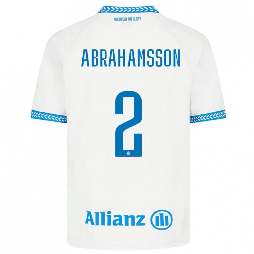 Danxen Mann Sejde Abrahamsson #2 Blå Hvit Bortetrøye Drakt Trøye 2025/26 Skjorter T-Skjorte