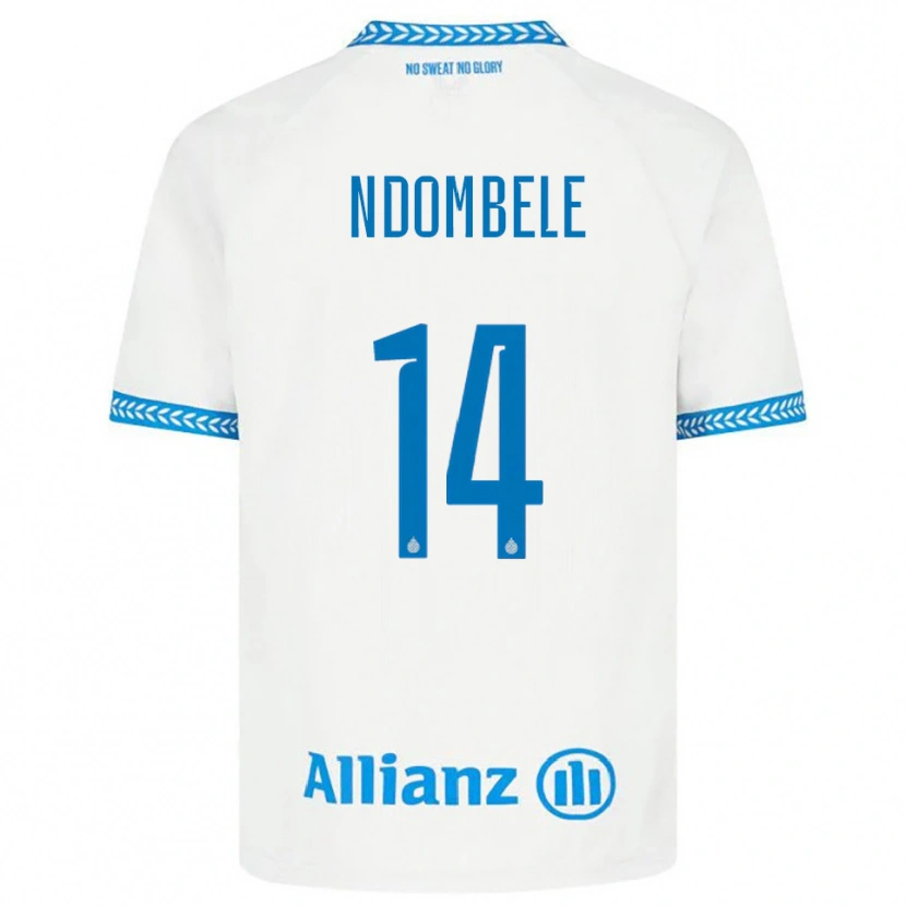 Danxen Mann Don Ndombele #14 Blå Hvit Bortetrøye Drakt Trøye 2025/26 Skjorter T-Skjorte