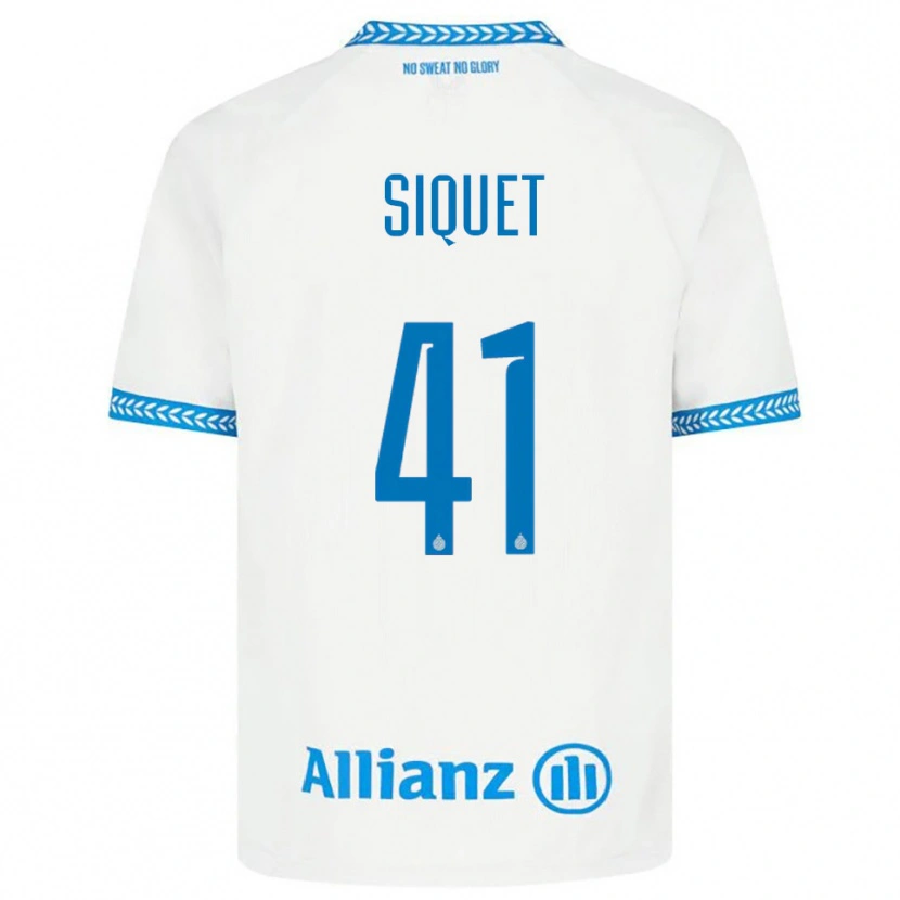 Danxen Mann Hugo Siquet #41 Blå Hvit Bortetrøye Drakt Trøye 2025/26 Skjorter T-Skjorte