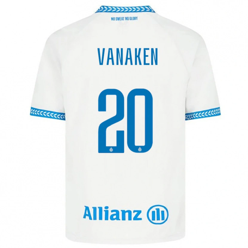 Danxen Mann Hans Vanaken #20 Blå Hvit Bortetrøye Drakt Trøye 2025/26 Skjorter T-Skjorte