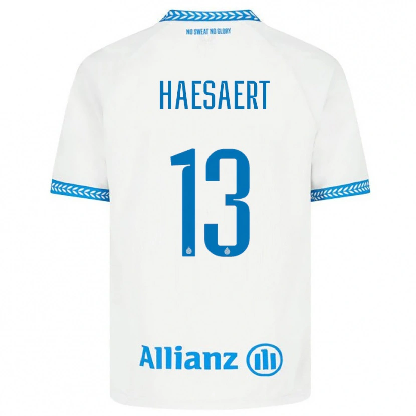 Danxen Mann Mateo Haesaert #13 Blå Hvit Bortetrøye Drakt Trøye 2025/26 Skjorter T-Skjorte